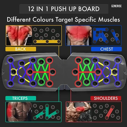 Push Up Board - 12 in 1 Portable Folding Exercise Station